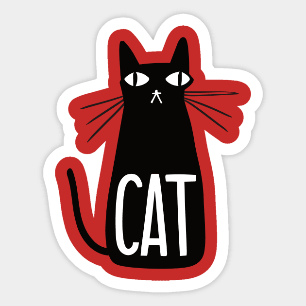 Cool Black Hepcat Cat Sticker by Sorry Frog